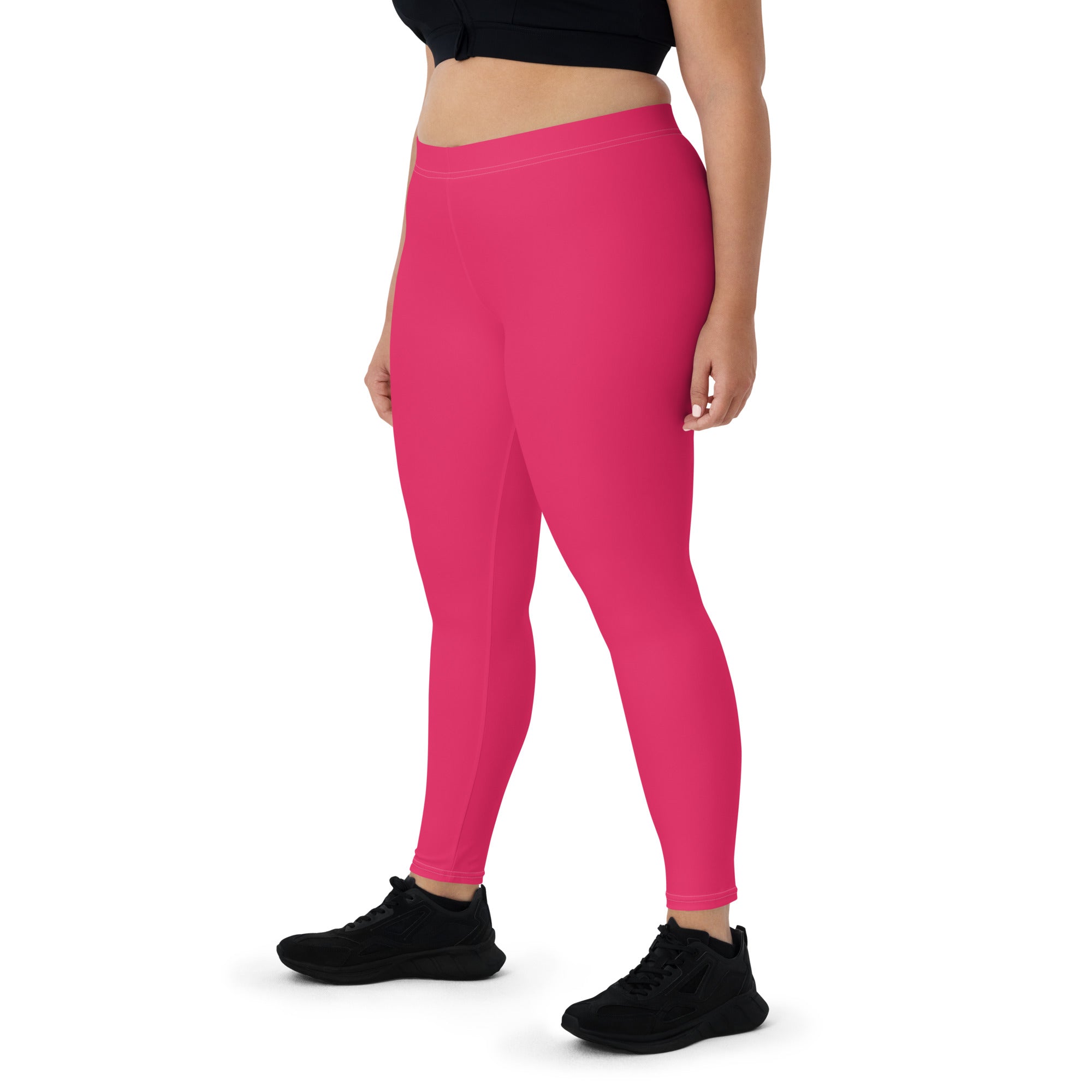 Mid-Waist Leggings in Hot Pink